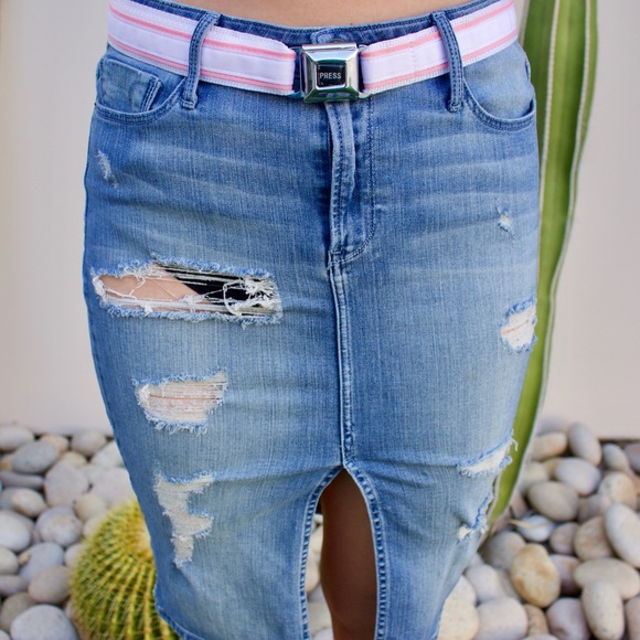 Dresses & Skirts - + Jean Pencil Skirt +